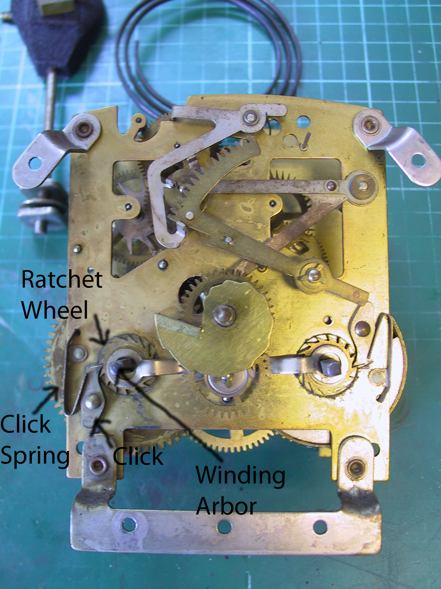 Clock mainspring release let down tool wall mantle clock repairs spring winding 